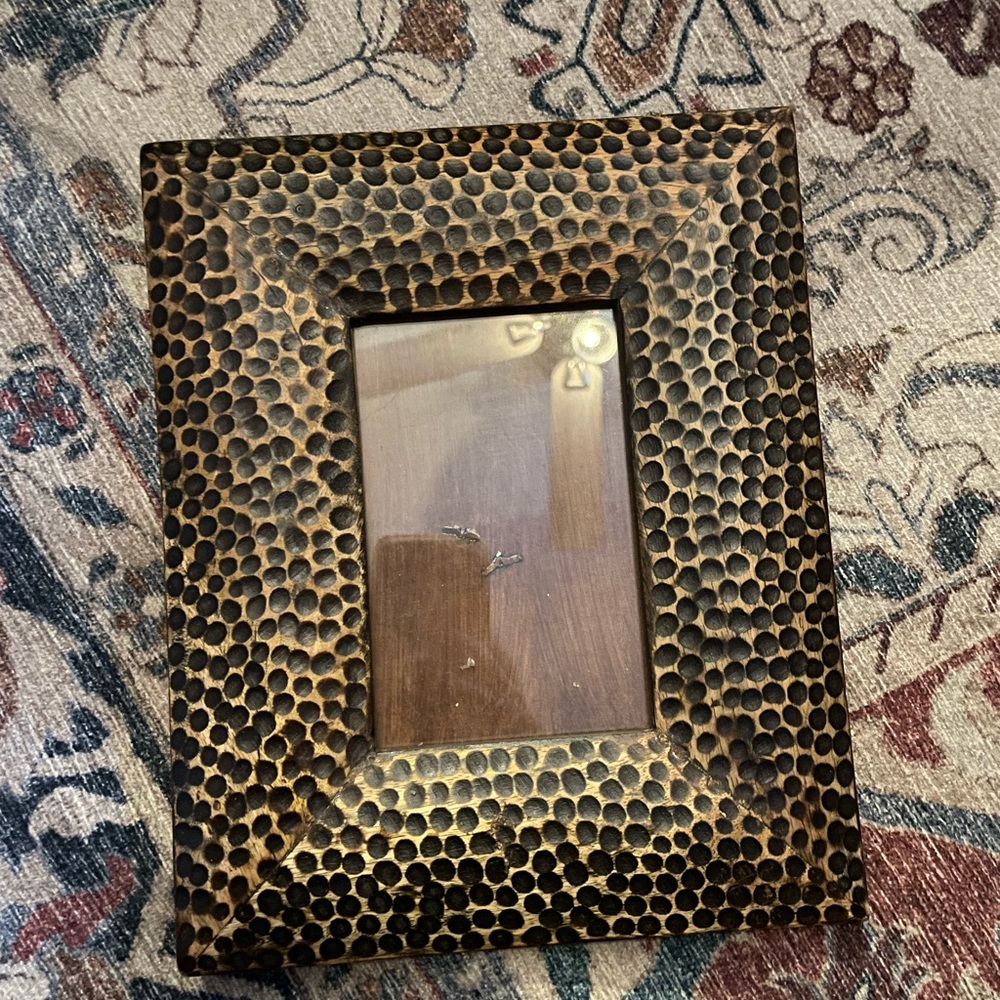 Textured Wooden Photo Frame